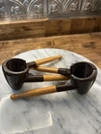 Vintage Nutcracker Set 2 Wood Handles Spring Loaded Heavy Duty Brown Usa. Fixed Price $19.54.
