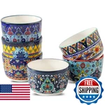 Glowworm 8 Oz Set Of 6, Ceramic Creme Brulee Ramekins, Colorful Souffle. Fixed Price $58.70.