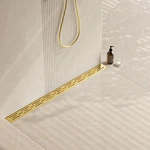 Neodrain 36" Linear Shower Brushed Brass Stainless Steel Floor Grate. Fixed Price $59.40.