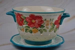 Pioneer Woman Flea Market Floral Berry Ceramic Colander & Drip Dish Plate. Fixed Price $32.00.