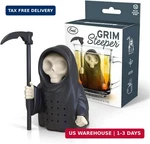 Genuine Fred Grim Steeper Reusable Silicone Tea Infuser, Black Reaper Desig. Fixed Price $24.06.
