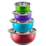 Colorful Mixing Bowl- 4 Pc Set- Stackable Nesting Bowls- Stainless Steel Mixi.... Fixed Price $50.94.