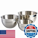 Babish 3-PIECE Stainless Steel Mixing Set Nesting Metal For Baking. Fixed Price $62.63.