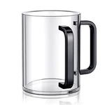 Dingion Judaica Washing Cup With Dual 27.1 Ounces, Clear, Black Handle. Fixed Price $38.15.