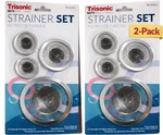 2-PACK 4PCS Stainless Steel Mesh Drain Strainer Shower Tub Kitchen Bathroom Sink. Fixed Price $12.95.