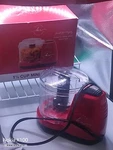 Red Kitchen Selectives 1-1/2 Cup Mini Chopper Model # MC-6RD Salsa Grains. 1L. Fixed Price $7.00.