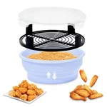 Fjnatinh Collapsible Batter Bowl - Mess Free Better Breader Shaker Light Blue. Fixed Price $31.74.