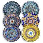 Hasense Set Of 6 Ceramic Dinner Plates, 10.5 Inch, Dishwasher & Microwave Safe. Fixed Price $45.04.