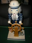 Vintage Sailor Boat Wheel Nutcracker Approx 12.5" Euc. Fixed Price $25.99.