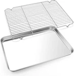 E-far Cookie Sheet With Rack Set, Half Baking Pan For Oven Cooking, 18 X13. Fixed Price $26.19.