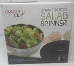 Grande Chef Stainless Steel Salad Spinner 5 Quart New Box. Fixed Price $19.99.