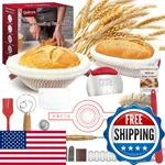 Sourdough Bread Baking Supplies, Starter Kit With Cotton Rope Oval &. Fixed Price $50.58.