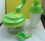 Tupperware Lot Chef Chopper, Quick Shake & Funnel Neon/lime Green Exc Cond. Fixed Price $24.99.