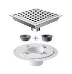 Ushower 6" SUS304 Stainless Steel Square Drain. Fixed Price $25.00.