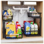 Under Sink ORGANIZER,2 Pack Kitchen Tier SLIDING-OUT,5.... Fixed Price $61.27.