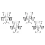Doitool Metal French Fries Stand Cone, 4PCS Wire Fry Serving Basket With. Fixed Price $38.11.