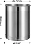 Ksendalo Stainless Steel Utensil Holder 5 For Counter Brushed Metal Silver. Fixed Price $20.39.