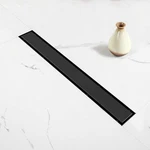 Elefloom Linear Shower Drain, 18 Inch Black (no Base),. Fixed Price $63.90.