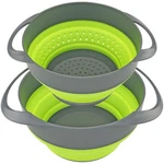 Collapsible Strainer And Bowl Set Space-saving Kitchen One Size, Green. Fixed Price $27.00.