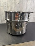 Used Calphalon Stainless Steamer Strainer Pasta Stockpot Insert/lid 9 X 8". Fixed Price $29.99.