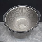Kitchenaid Stainless Steel Colander Black Rubber Rim Handles 11.5 Strainer. Fixed Price $16.99.