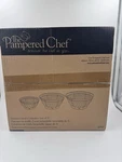 Pampered Chef Stainless Steel Mesh Colander Set Of 3, Model 2797, Never Used. Fixed Price $34.99.