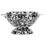 Golden Rabbit Enamelware - 3QT Colander (black Swirl). Fixed Price $62.03.