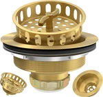 Gold Sink Drain Strainer 3-1/2 Inch Kitchen Assembly With Stainle. Fixed Price $68.05.