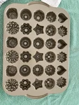 Nordic Ware Bundt Tea Cake Candies Pan 2.5 Cup Hearts Stars Rosettes. Fixed Price $15.00.