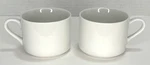 Simple Dining White Basic Minimalist Coffee Tea Cup Mug 3" Ceramic Set 2. Fixed Price $11.67.