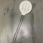 Williams Sonoma Open Kitchen Skimmer White Plastic Stainless Steel Handle Spoon. Fixed Price $6.99.