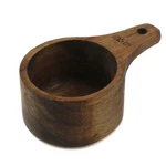 Faotup 1PC Wooden Measuring Cup, 1/2 4.57X2.95X1.97INCHES(LXWXH), Brown. Fixed Price $17.84.