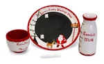Child To Cherish Santas Message Set, Cookie Plate, Milk Jar,. Fixed Price $57.89.
