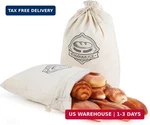 2-PACK Linen Bread Bags For Homemade & Sourdough, 12X17.5 Inch Unbleached. Fixed Price $16.86.
