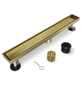 Htoh 36" Linear Shower Drain Brushed Gold 304 Stainless Steel Tile Insert. Fixed Price $65.99.