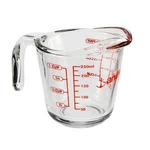 Anchor Hocking Glass 8 Oz Measuring 1 Cup, Clear With Red Letterint. Fixed Price $15.29.