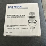 Eastman Stainless Steel Spin/seal Basket Strainer 3-1/2" To 4" Sink Opening New. Fixed Price $10.00.