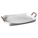 Denmark Tools For Cooks White Serving Tray With Copper Handles, Ship From Us. Fixed Price $22.88.