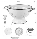 New Calypso Basics By Reston Lloyd Powder Coated Enameled Colander, 1.5 Quart. Fixed Price $12.99.
