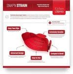 Kitchen Gizmo Snap Strainer Clip Silicone Colander - Red. Fixed Price $32.30.