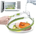 Clear Microwave Splatter Cover With Handle & Steamer 10 Plate Kitchen Tool. Fixed Price $18.99.