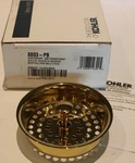 Kohler 8803-PB Kitchen Sink Strainer Basket Polished Brass. Fixed Price $29.99.