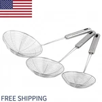 Stainless Steel Skimmer Strainer Oil Filter Mesh Kitchen Frying Tool. Fixed Price $8.95.