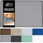 Gorilla Grip Waterproof Silicone Under Sink Mat With Raised 34"W X 22"L, Gray. Fixed Price $40.83.