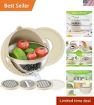 4-1 Colander With Bowl Set Rotatable Strainers For Kitchen, Food .... Fixed Price $52.94.