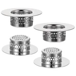 Gjinxi 4 Pcs Bathroom Sink, Bathtub Drain Cover Strainer Hair Catcher S.... Fixed Price $8.20.