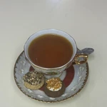 Imperial Italian Design Porcelain Tea Cup & Saucer Set With Fake Food. Fixed Price $35.00.