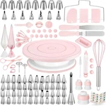 Kootek 158 Pcs Cake Decorating Kit With Turntable, 64 Piping Tips Set. Fixed Price $37.11.