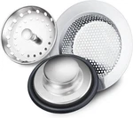 3 Pieces Kitchen Sink Stopper Strainer, Garbage Disposal Plug, Silver. Fixed Price $89.99.