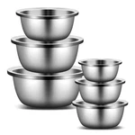 Enther Mixing Bowls - Set Of 6 Stainless Steel With 304 Stainles.... Fixed Price $61.05.